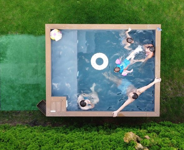 Pool Spa Contentor 3,0mx 2,5m com jacuzzi, pacote de conforto